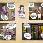 Cartoon strip from the Captain Jake story