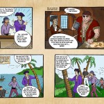 Cartoon strip from the Captain Jake story