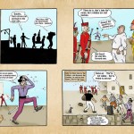 Cartoon strip from the Captain Jake story