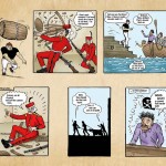 Cartoon strip from the Captain Jake story