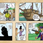 Cartoon strip from the Captain Jake story