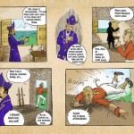 Cartoon strip from the Captain Jake story