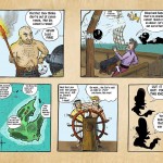 Cartoon strip from the Captain Jake story