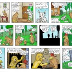 Colour cartoon strip of the Birds
