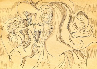 Woman Crazed by Grief - 2216