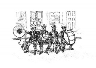 New Orleans Street Band 2916 New Orleans Street Band was created from a scanned image of one of his drawings. He used an early version of Microsoft Windows Paint and experimented with the use of his computer in the early 90's