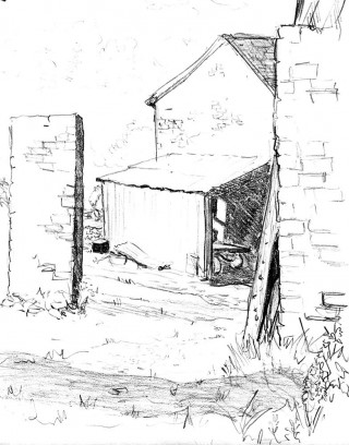 Farmyard 2953 is a simple sketch by Max whilst on a country walk